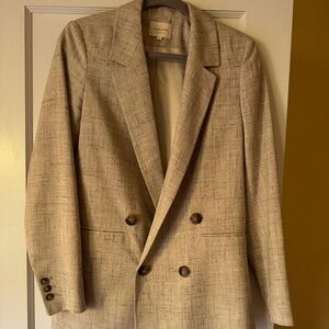 Sezane Chelsea Jacket Mottled Beige - Size 34
